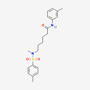 molecular formula C21H28N2O3S B2438505 6-(N,4-dimethylphenylsulfonamido)-N-(m-tolyl)hexanamide CAS No. 1021021-48-6