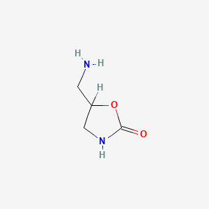 molecular formula C4H8N2O2 B2438509 5-(Aminomethyl)-2-oxazolidinone CAS No. 119736-09-3; 2784-73-8