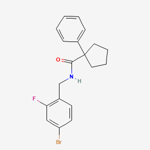 N-((4-Bromo-2-fluorophenyl)methyl)(phenylcyclopentyl)formamide