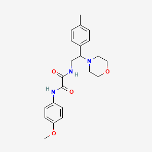 molecular formula C22H27N3O4 B2438511 N1-(4-甲氧基苯基)-N2-(2-吗啉基-2-(对甲苯基)乙基)草酰胺 CAS No. 899955-35-2