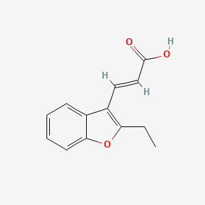 molecular formula C13H12O3 B2438517 (2E)-3-(2-ethyl-1-benzofuran-3-yl)acrylic acid CAS No. 91902-94-2