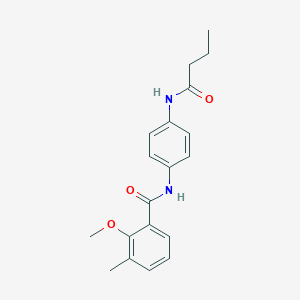 molecular formula C19H22N2O3 B243852 N-[4-(butyrylamino)phenyl]-2-methoxy-3-methylbenzamide 
