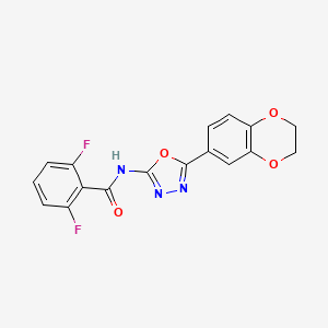 N-(5-(2,3-dihydrobenzo[b][1,4]dioxin-6-yl)-1,3,4-oxadiazol-2-yl)-2,6-difluorobenzamide
