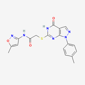 N-(5-methylisoxazol-3-yl)-2-((4-oxo-1-(p-tolyl)-4,5-dihydro-1H-pyrazolo[3,4-d]pyrimidin-6-yl)thio)acetamide