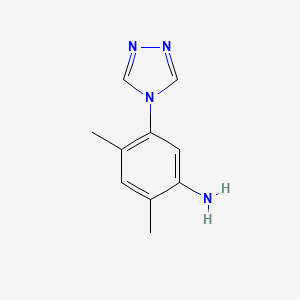 molecular formula C10H12N4 B2438524 2,4-二甲基-5-(4H-1,2,4-三唑-4-基)苯胺 CAS No. 1224170-65-3