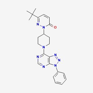 molecular formula C23H26N8O B2438526 6-tert-butyl-2-(1-{3-phenyl-3H-[1,2,3]triazolo[4,5-d]pyrimidin-7-yl}piperidin-4-yl)-2,3-dihydropyridazin-3-one CAS No. 2380041-45-0