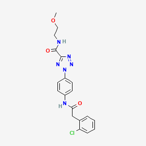2-(4-(2-(2-chlorophenyl)acetamido)phenyl)-N-(2-methoxyethyl)-2H-tetrazole-5-carboxamide