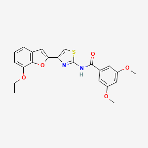 molecular formula C22H20N2O5S B2438531 N-(4-(7-ethoxybenzofuran-2-yl)thiazol-2-yl)-3,5-dimethoxybenzamide CAS No. 921797-50-4