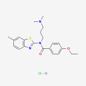 molecular formula C22H28ClN3O2S B2438535 盐酸N-(3-(二甲氨基)丙基)-4-乙氧基-N-(6-甲基苯并[d]噻唑-2-基)苯甲酰胺 CAS No. 1216808-75-1