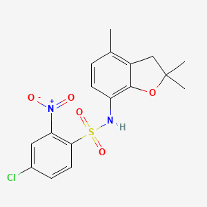 4-chloro-2-nitro-N-(2,2,4-trimethyl-2,3-dihydro-1-benzofuran-7-yl)benzenesulfonamide