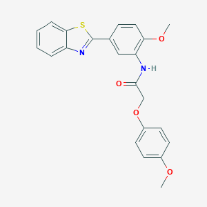 molecular formula C23H20N2O4S B243854 N-[5-(1,3-benzothiazol-2-yl)-2-methoxyphenyl]-2-(4-methoxyphenoxy)acetamide 