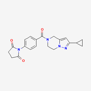 1-(4-(2-Cyclopropyl-4,5,6,7-tetrahydropyrazolo[1,5-a]pyrazine-5-carbonyl)phenyl)pyrrolidine-2,5-dione