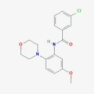 molecular formula C18H19ClN2O3 B243855 3-chloro-N-[5-methoxy-2-(4-morpholinyl)phenyl]benzamide 
