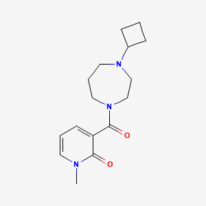 molecular formula C16H23N3O2 B2438554 3-(4-cyclobutyl-1,4-diazepane-1-carbonyl)-1-methylpyridin-2(1H)-one CAS No. 2195941-26-3