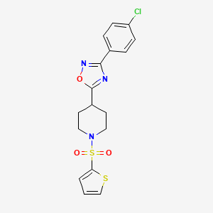 4-[3-(4-Chlorophenyl)-1,2,4-oxadiazol-5-yl]-1-(2-thienylsulfonyl)piperidine