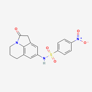 4-nitro-N-(2-oxo-2,4,5,6-tetrahydro-1H-pyrrolo[3,2,1-ij]quinolin-8-yl)benzenesulfonamide