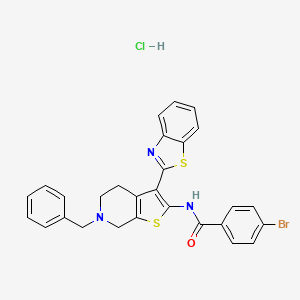 N-(3-(benzo[d]thiazol-2-yl)-6-benzyl-4,5,6,7-tetrahydrothieno[2,3-c]pyridin-2-yl)-4-bromobenzamide hydrochloride