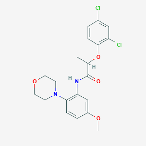 2-(2,4-dichlorophenoxy)-N-[5-methoxy-2-(morpholin-4-yl)phenyl]propanamide
