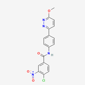 4-chloro-N-[4-(6-methoxypyridazin-3-yl)phenyl]-3-nitrobenzamide