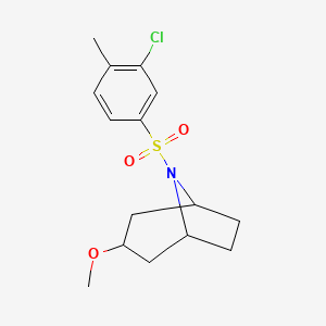 (1R,5S)-8-((3-chloro-4-methylphenyl)sulfonyl)-3-methoxy-8-azabicyclo[3.2.1]octane