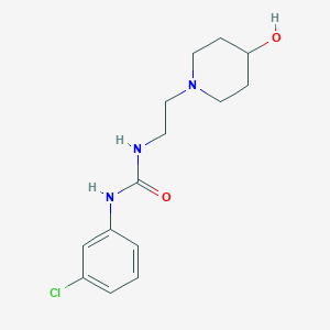 molecular formula C14H20ClN3O2 B2438596 1-(3-Chlorophenyl)-3-(2-(4-hydroxypiperidin-1-yl)ethyl)urea CAS No. 1796970-05-2