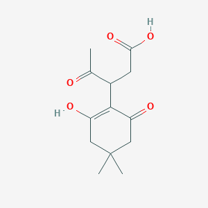 molecular formula C13H18O5 B2438599 3-(2-Hydroxy-4,4-dimethyl-6-oxocyclohex-1-en-1-yl)-4-oxopentanoic acid CAS No. 93647-07-5