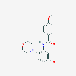molecular formula C20H24N2O4 B243860 4-ethoxy-N-[5-methoxy-2-(4-morpholinyl)phenyl]benzamide 