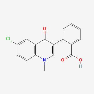 2-(6-Chloro-1-methyl-4-oxo-1,4-dihydro-3-quinolinyl)benzenecarboxylic acid