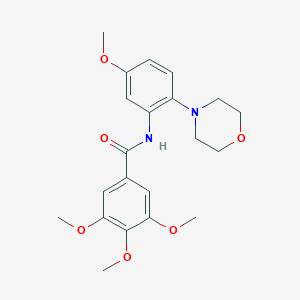 molecular formula C21H26N2O6 B243862 3,4,5-trimethoxy-N-[5-methoxy-2-(4-morpholinyl)phenyl]benzamide 