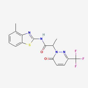 N-(4-Methyl-1,3-benzothiazol-2-yl)-2-[6-oxo-3-(trifluoromethyl)pyridazin-1-yl]propanamide