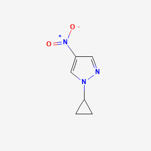 molecular formula C6H7N3O2 B2438624 1-环丙基-4-硝基-1H-吡唑 CAS No. 1240568-16-4