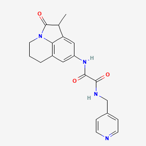 N1-(1-methyl-2-oxo-2,4,5,6-tetrahydro-1H-pyrrolo[3,2,1-ij]quinolin-8-yl)-N2-(pyridin-4-ylmethyl)oxalamide