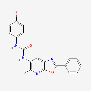 1-(4-Fluorophenyl)-3-(5-methyl-2-phenyloxazolo[5,4-b]pyridin-6-yl)urea
