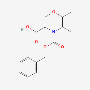 5,6-Dimethyl-4-phenylmethoxycarbonylmorpholine-3-carboxylic acid