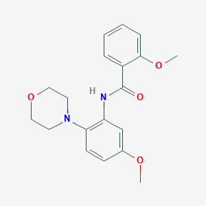 2-methoxy-N-[5-methoxy-2-(4-morpholinyl)phenyl]benzamide