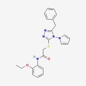 molecular formula C23H23N5O2S B2438646 2-{[5-benzyl-4-(1H-pyrrol-1-yl)-4H-1,2,4-triazol-3-yl]sulfanyl}-N-(2-ethoxyphenyl)acetamide CAS No. 896303-51-8