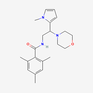 2,4,6-trimethyl-N-(2-(1-methyl-1H-pyrrol-2-yl)-2-morpholinoethyl)benzamide