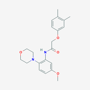 molecular formula C21H26N2O4 B243866 2-(3,4-dimethylphenoxy)-N-[5-methoxy-2-(4-morpholinyl)phenyl]acetamide 