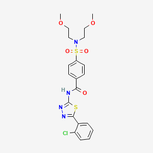 4-[bis(2-methoxyethyl)sulfamoyl]-N-[5-(2-chlorophenyl)-1,3,4-thiadiazol-2-yl]benzamide