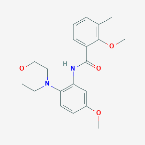 molecular formula C20H24N2O4 B243867 2-methoxy-N-(5-methoxy-2-morpholin-4-ylphenyl)-3-methylbenzamide 