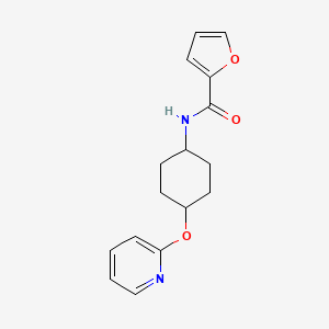 molecular formula C16H18N2O3 B2438676 N-((1r,4r)-4-(吡啶-2-氧基)环己基)呋喃-2-甲酰胺 CAS No. 2034450-23-0