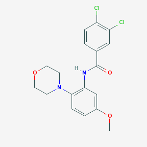 molecular formula C18H18Cl2N2O3 B243868 3,4-dichloro-N-[5-methoxy-2-(4-morpholinyl)phenyl]benzamide 