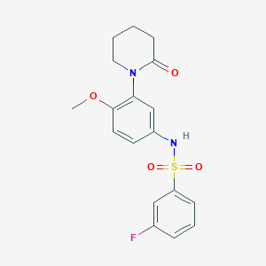 3-fluoro-N-(4-methoxy-3-(2-oxopiperidin-1-yl)phenyl)benzenesulfonamide