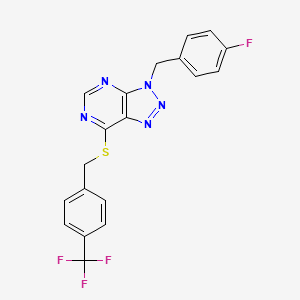 3-(4-fluorobenzyl)-7-((4-(trifluoromethyl)benzyl)thio)-3H-[1,2,3]triazolo[4,5-d]pyrimidine