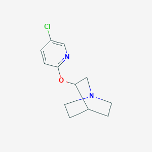 molecular formula C12H15ClN2O B2438694 3-[(5-Chloropyridin-2-yl)oxy]-1-azabicyclo[2.2.2]octane CAS No. 2197830-01-4