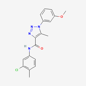 molecular formula C18H17ClN4O2 B2438696 N-(3-chloro-4-methylphenyl)-1-(3-methoxyphenyl)-5-methyl-1H-1,2,3-triazole-4-carboxamide CAS No. 887223-24-7