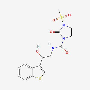 N-(2-(benzo[b]thiophen-3-yl)-2-hydroxyethyl)-3-(methylsulfonyl)-2-oxoimidazolidine-1-carboxamide