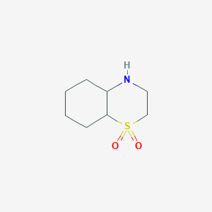 molecular formula C8H15NO2S B2438698 octahydro-2H-1$l^{6},4-benzothiazine-1,1-dione CAS No. 1334147-44-2