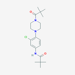 molecular formula C20H30ClN3O2 B243870 N-{3-chloro-4-[4-(2,2-dimethylpropanoyl)piperazin-1-yl]phenyl}-2,2-dimethylpropanamide 