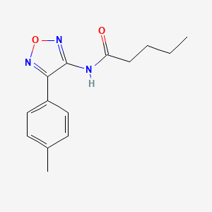 molecular formula C14H17N3O2 B2438700 N-[4-(4-methylphenyl)-1,2,5-oxadiazol-3-yl]pentanamide CAS No. 874127-19-2